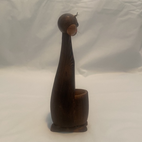 🐱 RARE VINTAGE Danish modern wooden cat - Picture 2 of 6